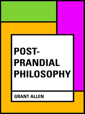 cover image of Post-Prandial Philosophy